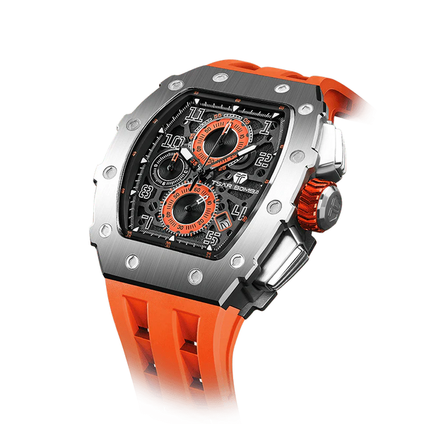 TSAR BOMBA 時計TB8204Q. 2203CT/J TSAR BOMBA Mens Watch Tonneau Waterproof Wristwatch TB 8204