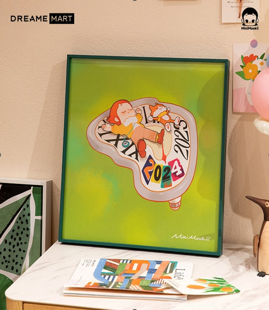 MINIMOOKII FRAMED PAINT-PINK