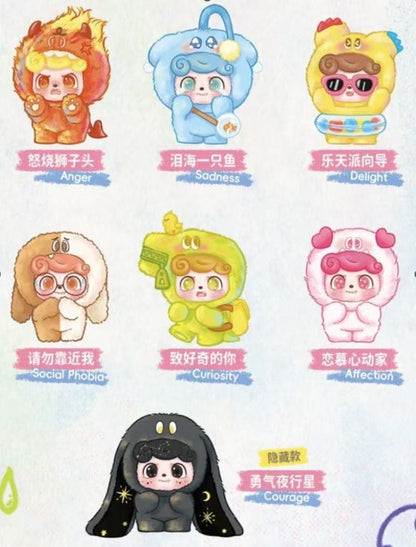 Q.Kid Emotional Hairy Monsters Series Plush Blind Box
