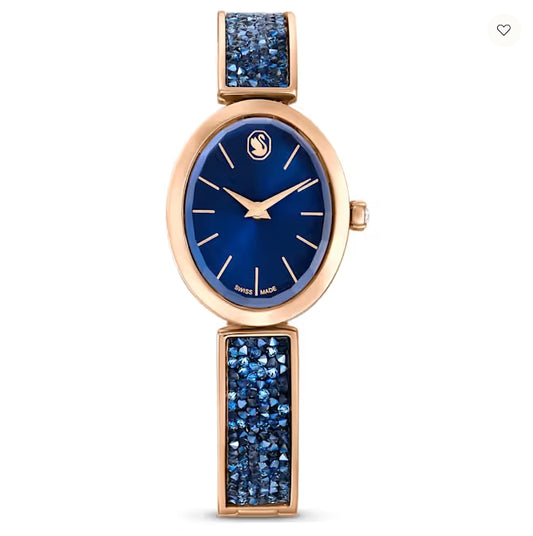 Crystal Rock Oval watch-Navy