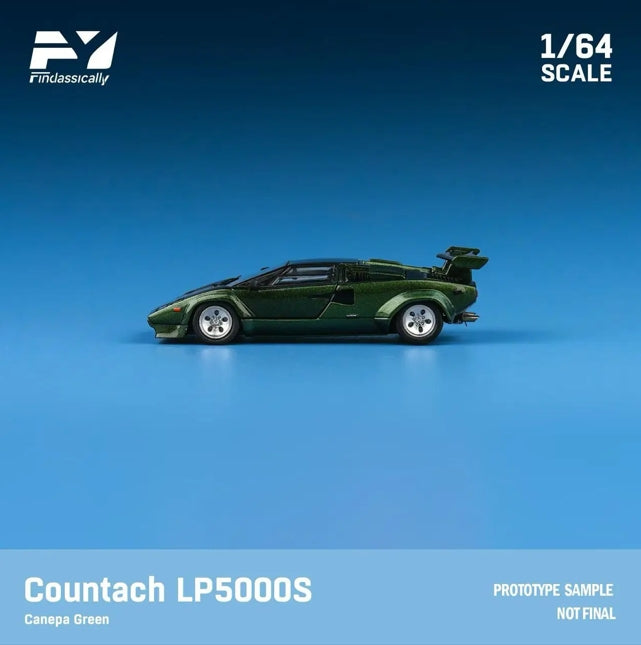1/64 Countach LP5000S Canepa green with wing
