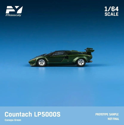 1/64 Countach LP5000S Canepa green with wing
