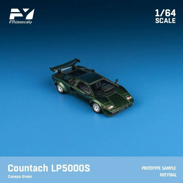 1/64 Countach LP5000S Canepa green with wing