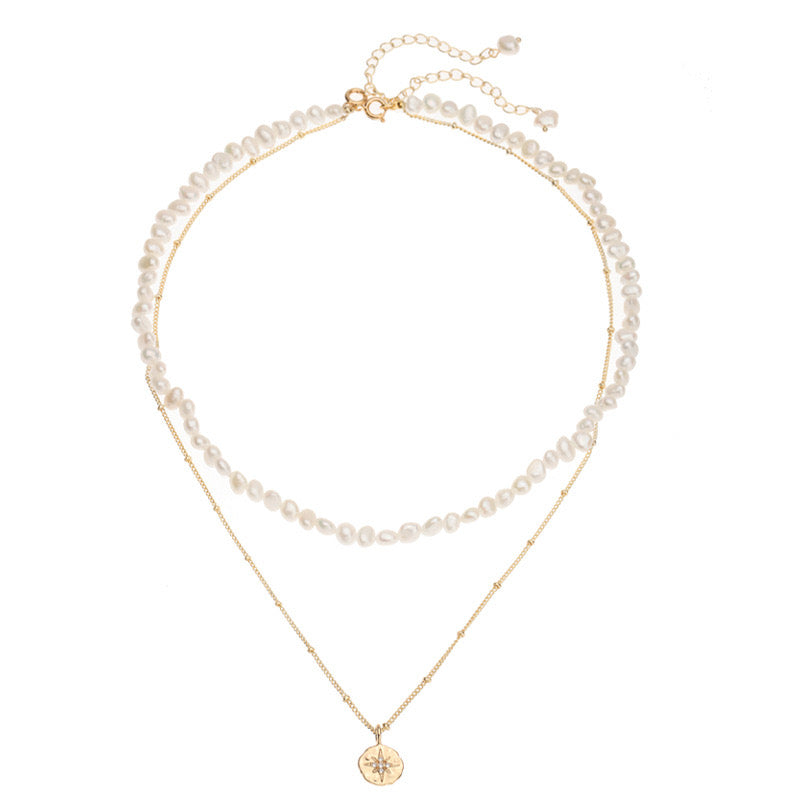 LL-X Stackable Layer Natural Pearl Necklace