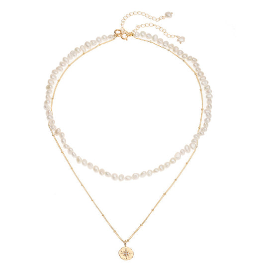 LL-X Stackable Layer Natural Pearl Necklace