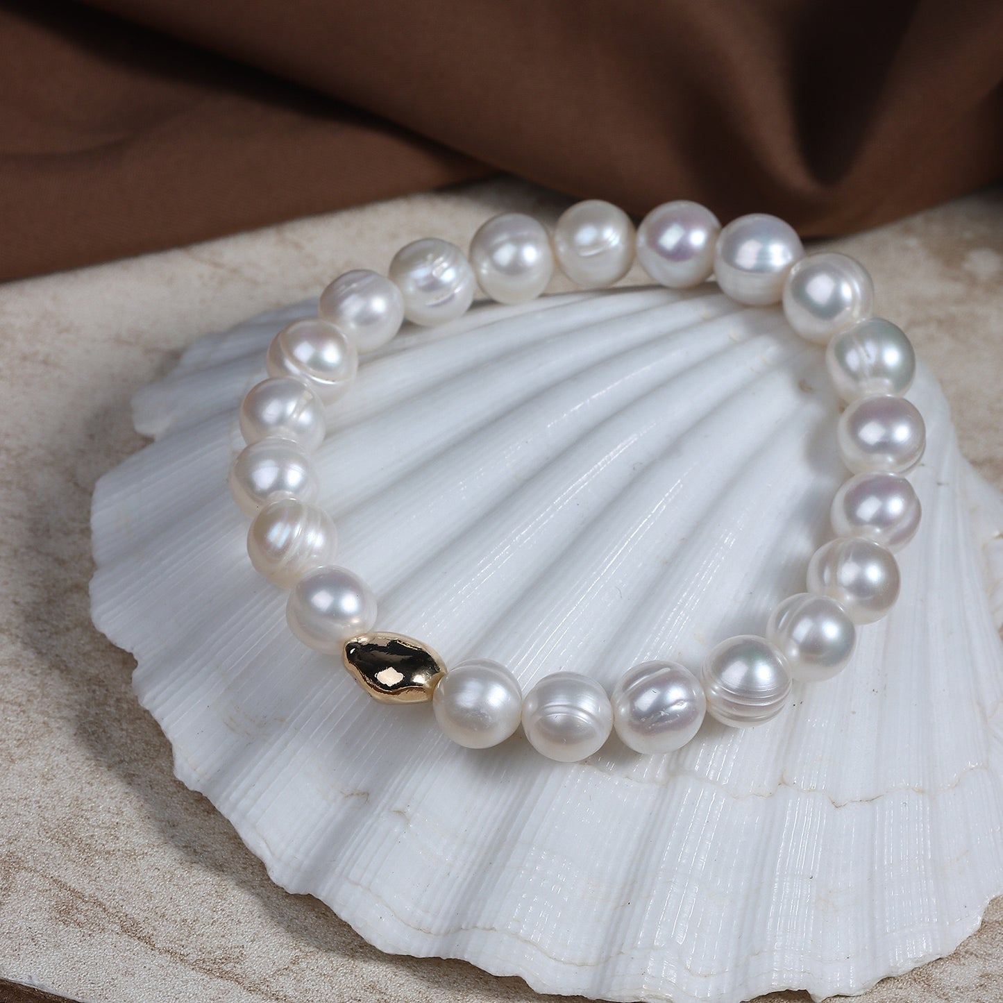 LL-X Natural Large Pearl Bracelet