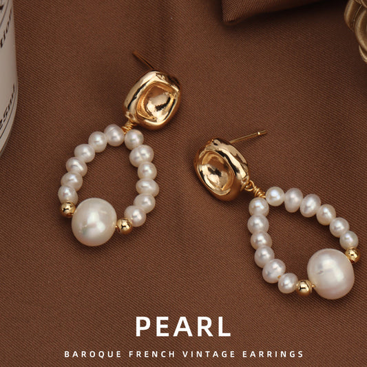 LL-X Natural Pearl Earrings