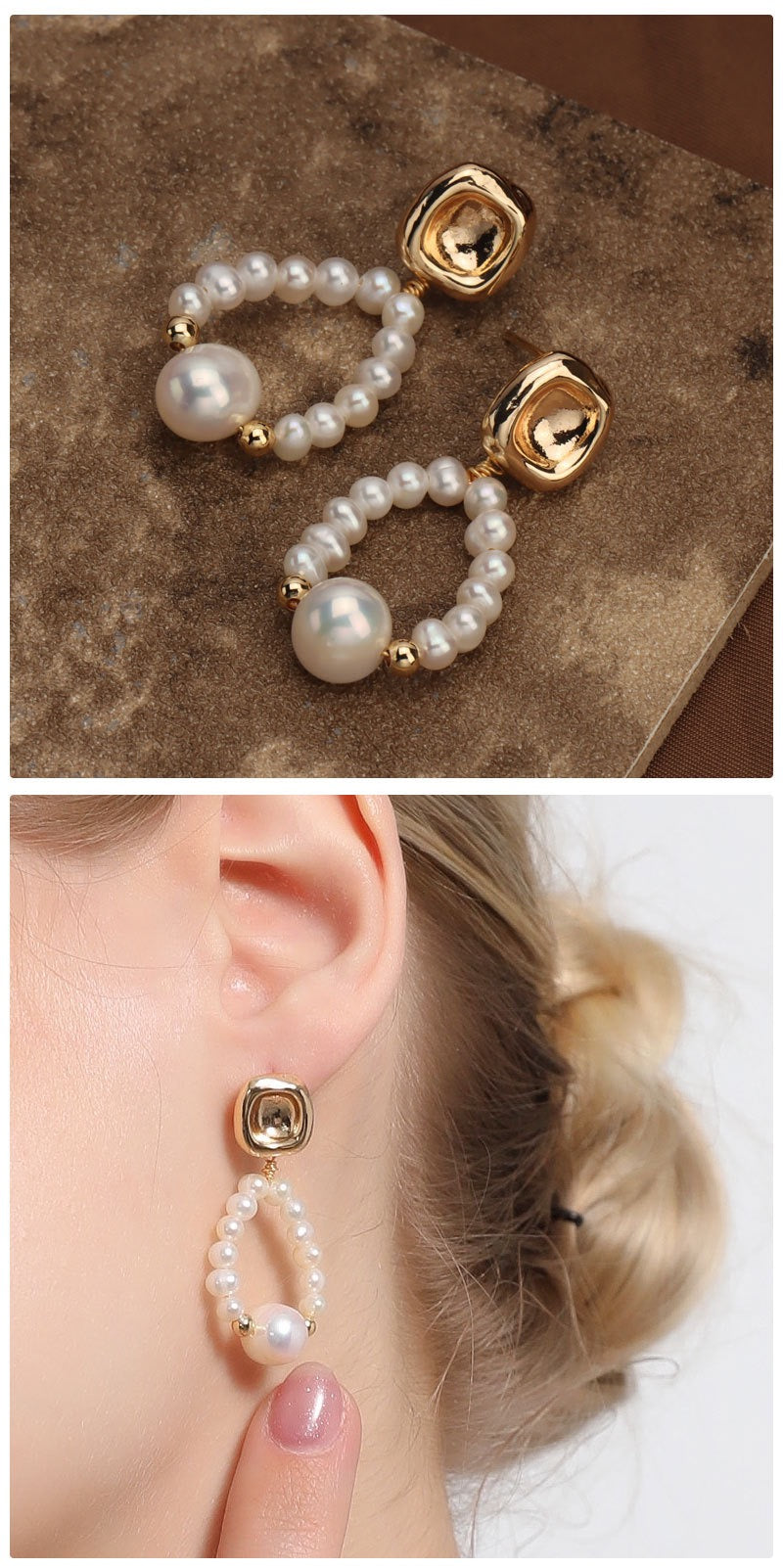 LL-X Natural Pearl Earrings