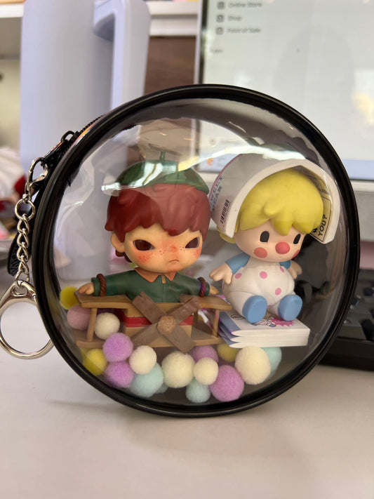 PVC transparent baby walking bag blind box figure display storage bag doll storage bag