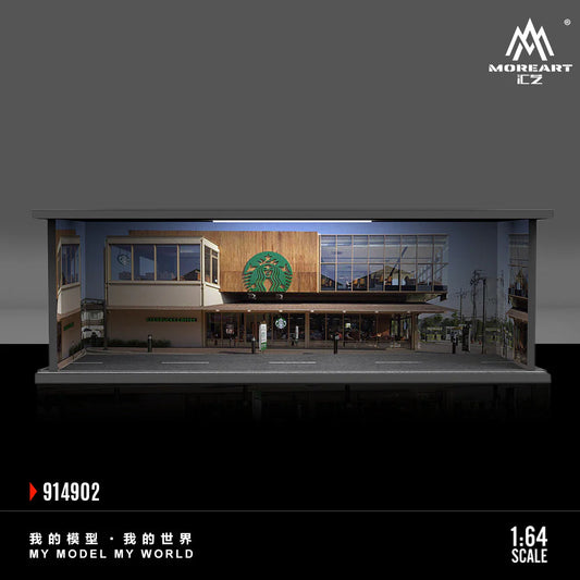MoreArt 1:64 Fast Food Scene Diorama Starbucks