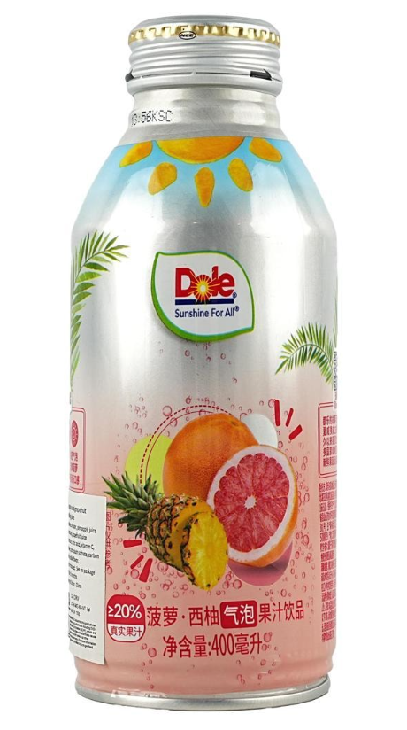 Dole Pineapple Grapefruit Sparkling Juice 400ml [High content of refreshing grapefruit + tropical pineapple juice!]