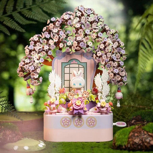 Emma Secret Forest Music Box - Cherry Blossom Building Blocks