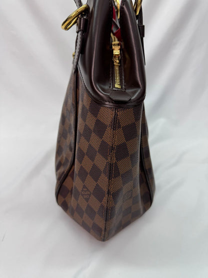 LOUIS VUITTON Sistina GM Shoulder Bag Damier Ebene Leather Brown N41540