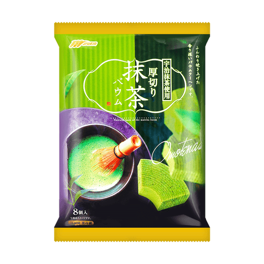 Uji Matcha Baumkuchen - Thick-Cut Japanese Cake, 8 Pieces, 7.05oz