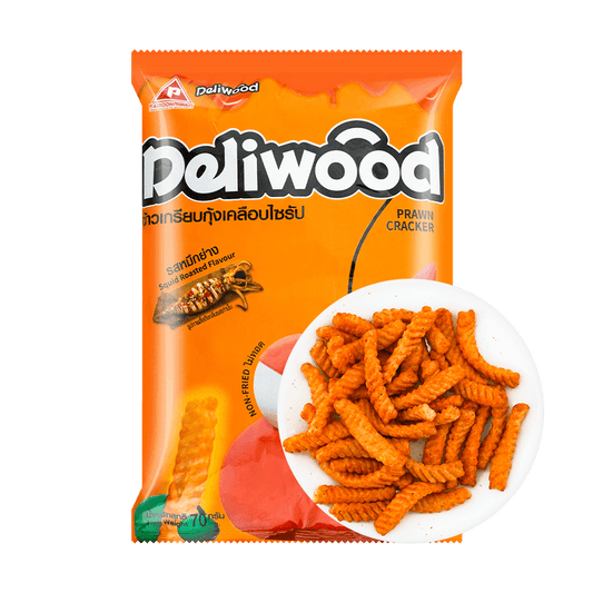 Deliwood prawn cracker squid roasted flavor 70g