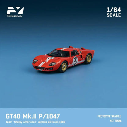 Finclassically 1/64 GT40 Mk.II P1047 Shelby American LeMans 24 Hours 1966 #3 Red