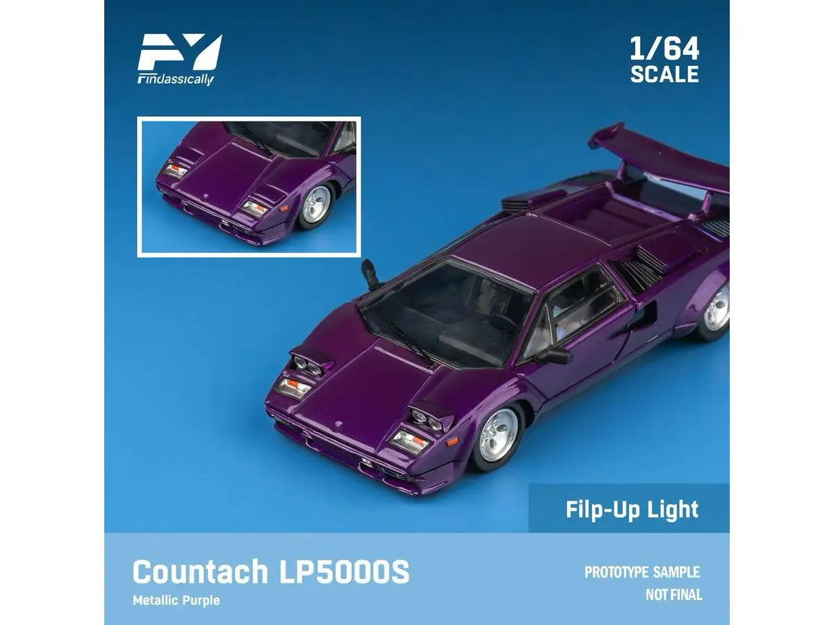 1/64 Countach LP5000S Metallic purple with wing