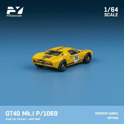 Finclassically 1/64 GT40 Mk.I P1069 #98 Yellow Road Car Version