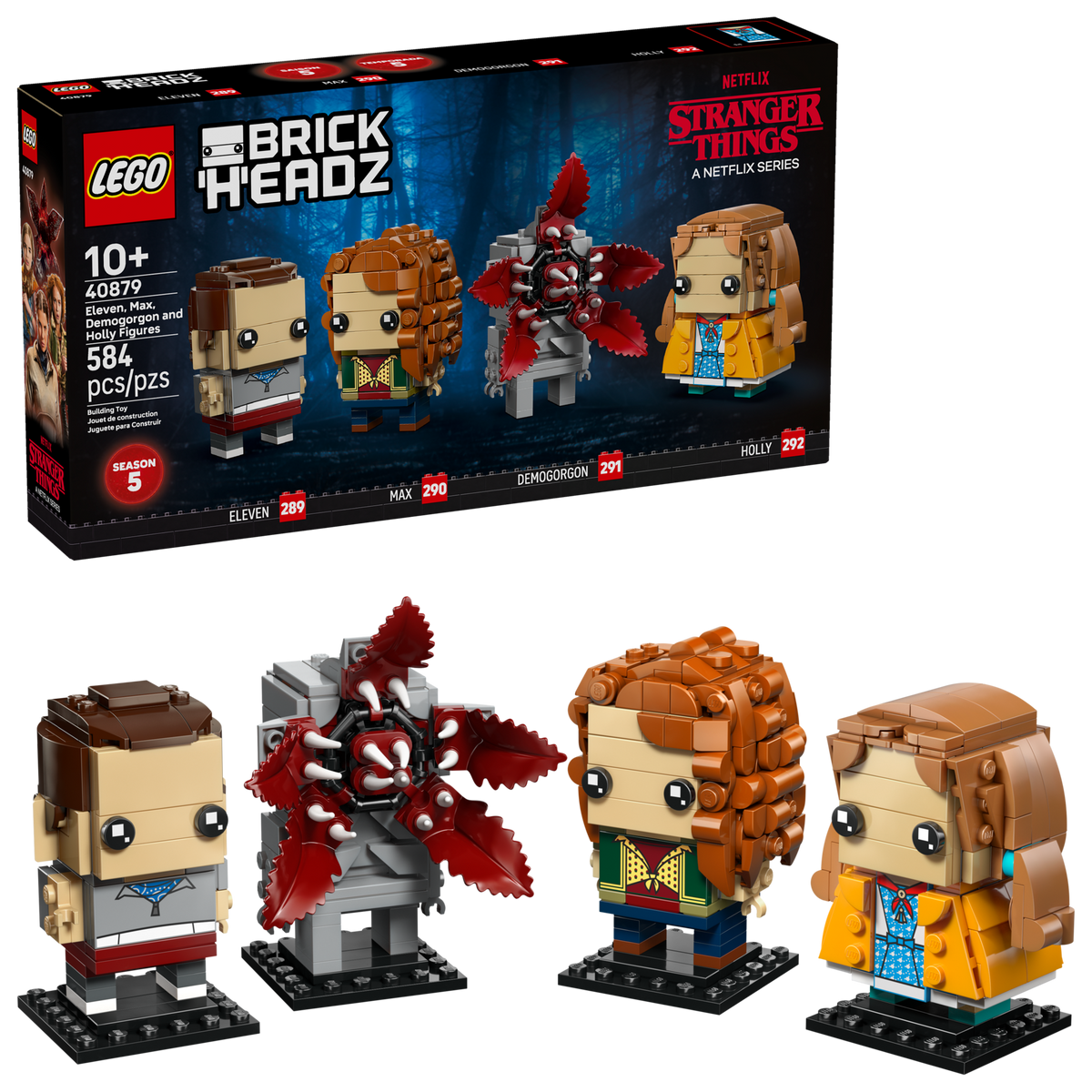 Eleven, Max, Demogorgon and Holly Figures — LEGO 40879 — view 2