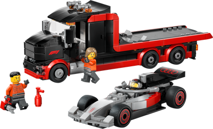 F1 Display Truck with Audi F1 Race Car — LEGO 60493 — view 1
