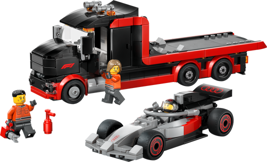 F1 Display Truck with Audi F1 Race Car — LEGO 60493 — view 1