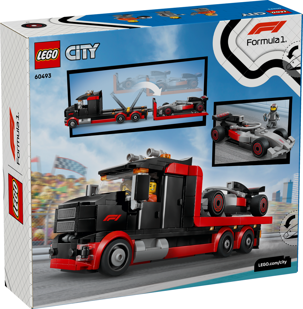 F1 Display Truck with Audi F1 Race Car — LEGO 60493 — view 2