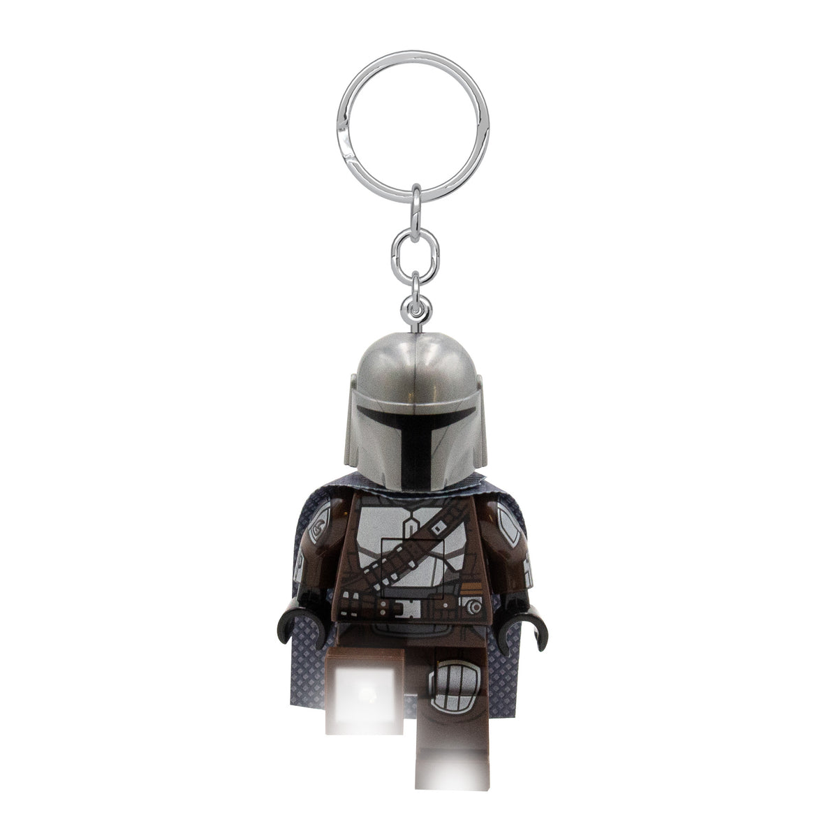 LEGO The Mandalorian Key Light — helmeted Mandalorian with LED lights in the feet
