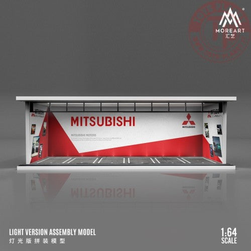 MoreArt 1/64 parking garage mitsubishi with light