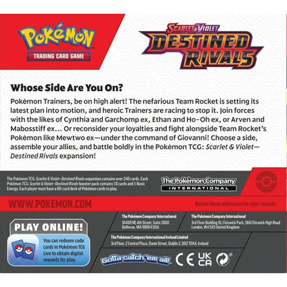 Destined Rivals booster display rear packaging