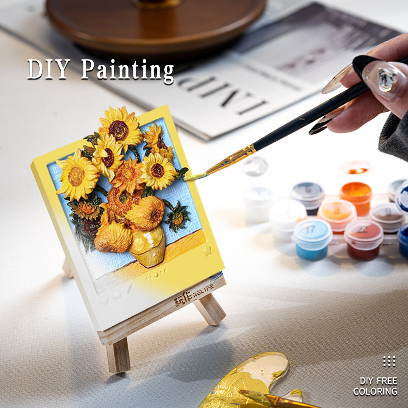 Sunflower DIY magnet painting activity example