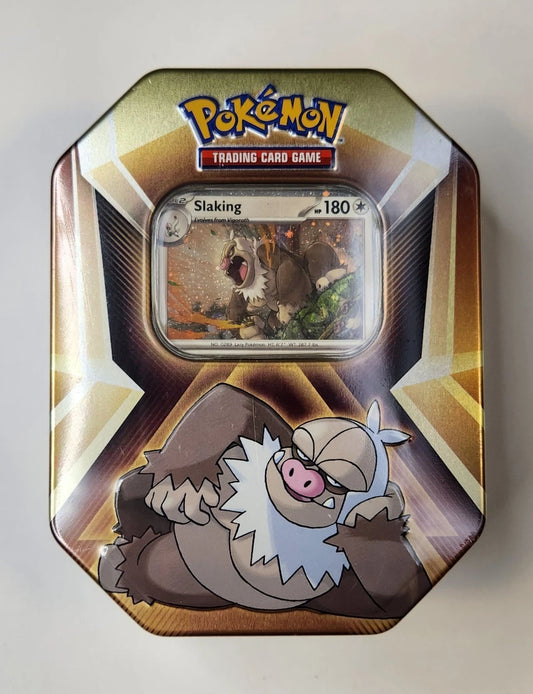 Pokemon TCG Triple Whammy Collector Tin - Slaking with 3 Packs