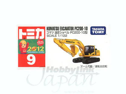 Tomica Cars No. 9 Komatsu Excavator PC200-10