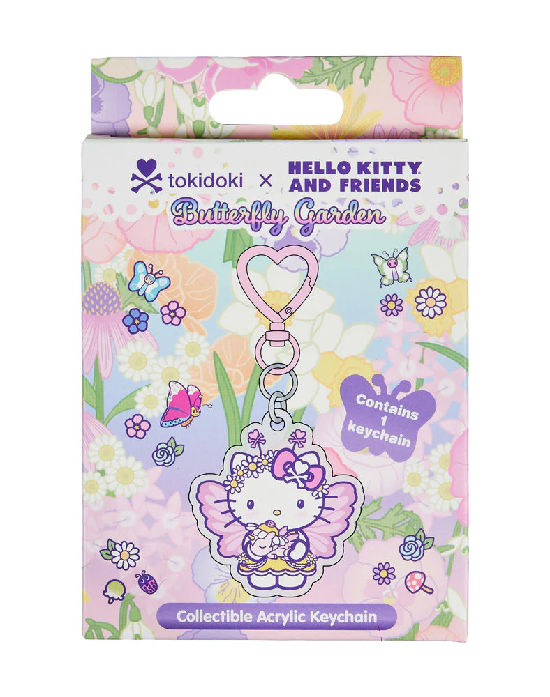 tokidoki x Hello Kitty and Friends Butterfly Garden Carabiner Acrylic Keychain Blind Box