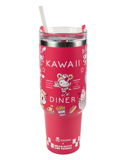Tokidoki x Hello Kitty and Friends Fast Food 40oz tumbler with straw