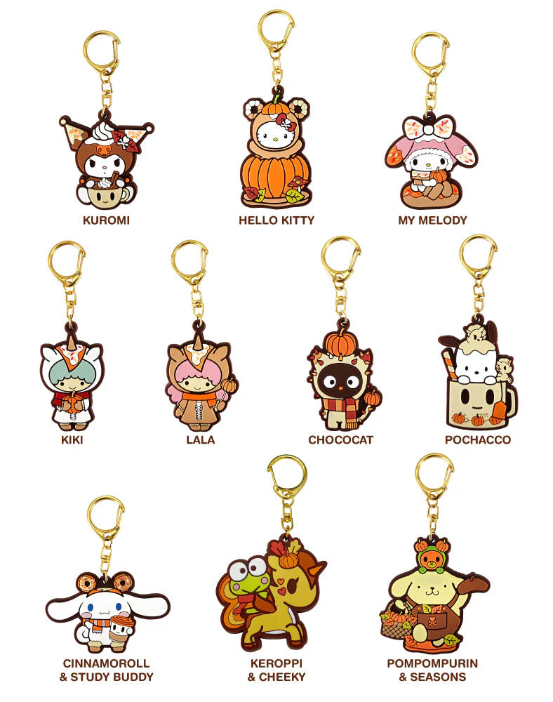 Tokidoki x Hello Kitty and Friends Pumpkin Spice Rubber Keychain Blind Box