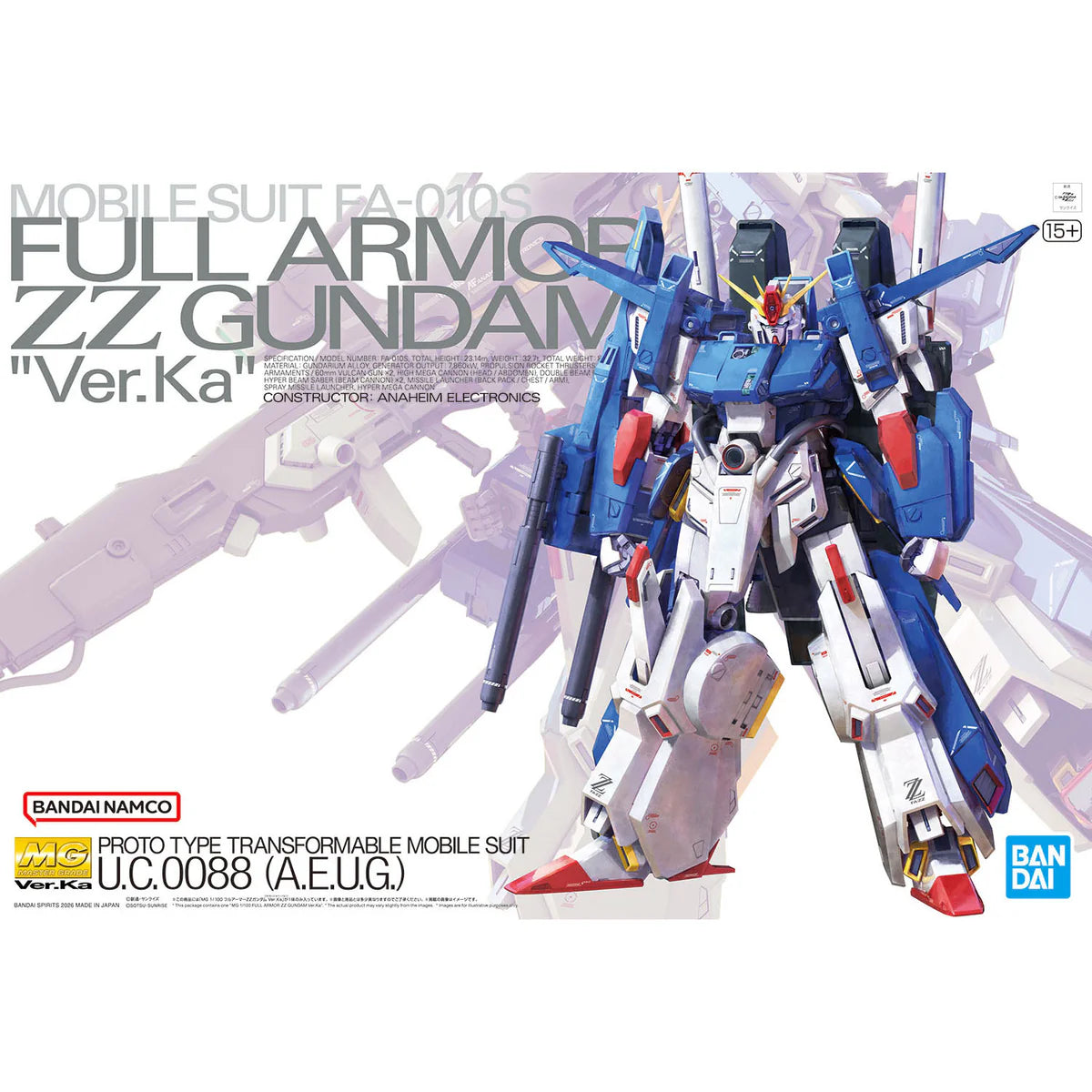 MG 1/100 FULL ARMOR ZZ GUNDAM VER.KA MK