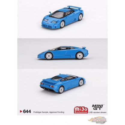 Mini GT 1:64 Bugatti EB110 GT Blu Bugatti Diecast Model Car MGT00644